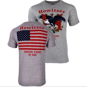 Howitzer Style Men's T-Shirt Drink Free Military Grunt MFG